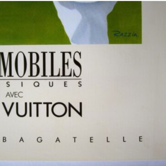 Louis Vuitton Original Linen Backed Original Razzia Ferrari Lithograph FRAMED - Picture 4 of 8